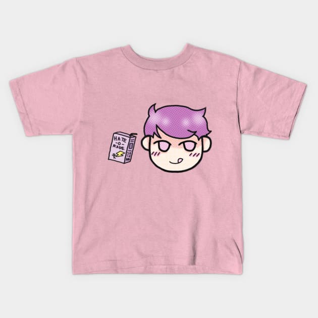 chibi kawaii tsundere boy Kids T-Shirt by tacothomas